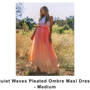 Vici quiet waves pleated ombré dress
